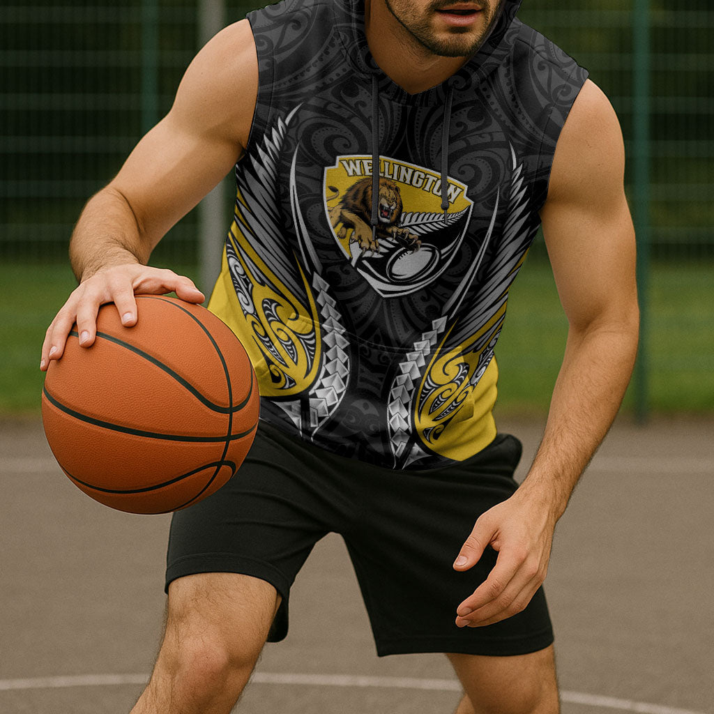 Wellington 2026 Rugby Custom Sleeveless Hoodie NZ Maori Silver Fern LT14 - Polynesian Pride