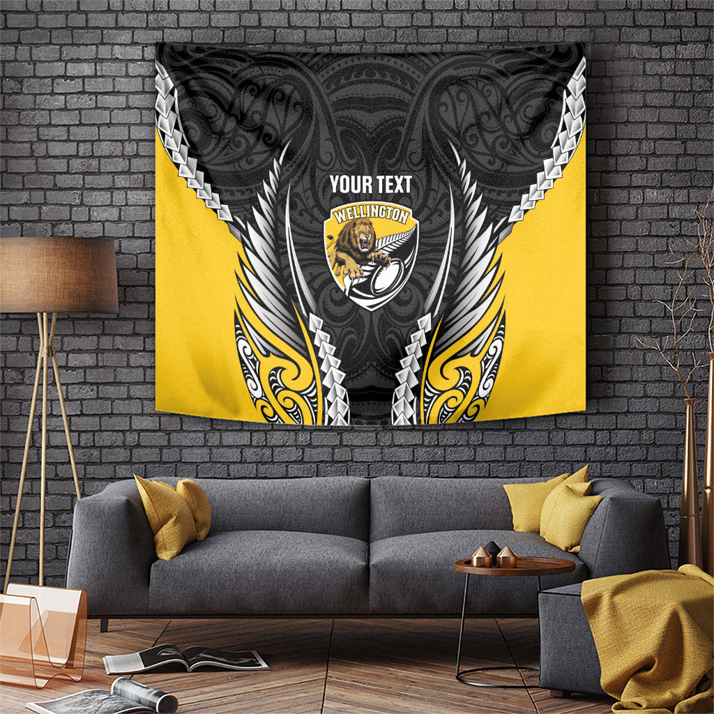 Wellington 2026 Rugby Custom Tapestry NZ Maori Silver Fern