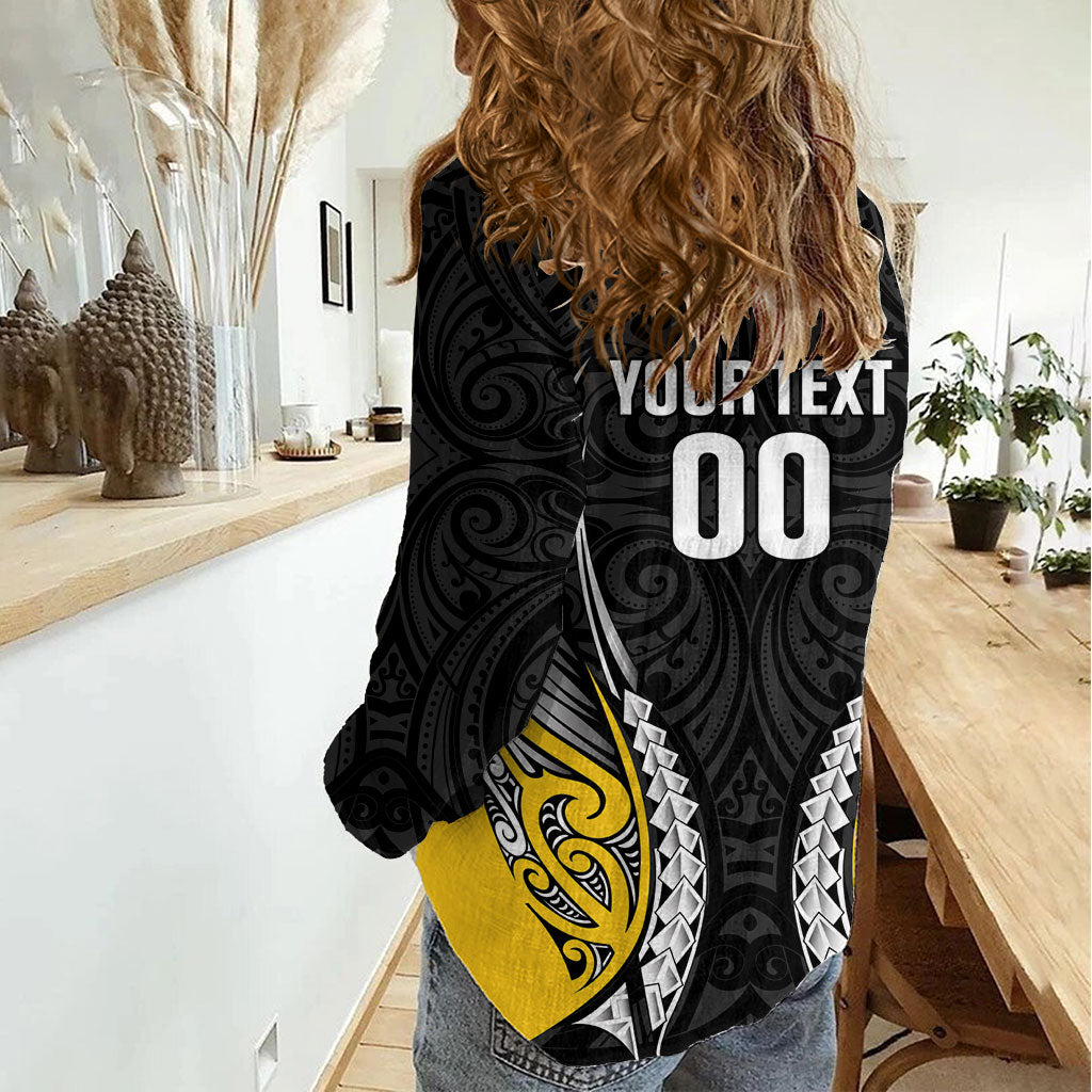 Wellington 2026 Rugby Custom Women Casual Shirt NZ Maori Silver Fern LT14 - Polynesian Pride