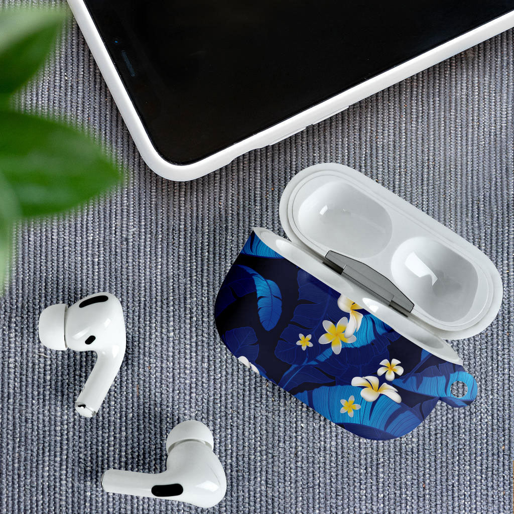 Teal Purple Banana Leaf Hawaii AirPods Case Lau Maia Plumeria Tropical Summer Vibes LT14 - Polynesian Pride