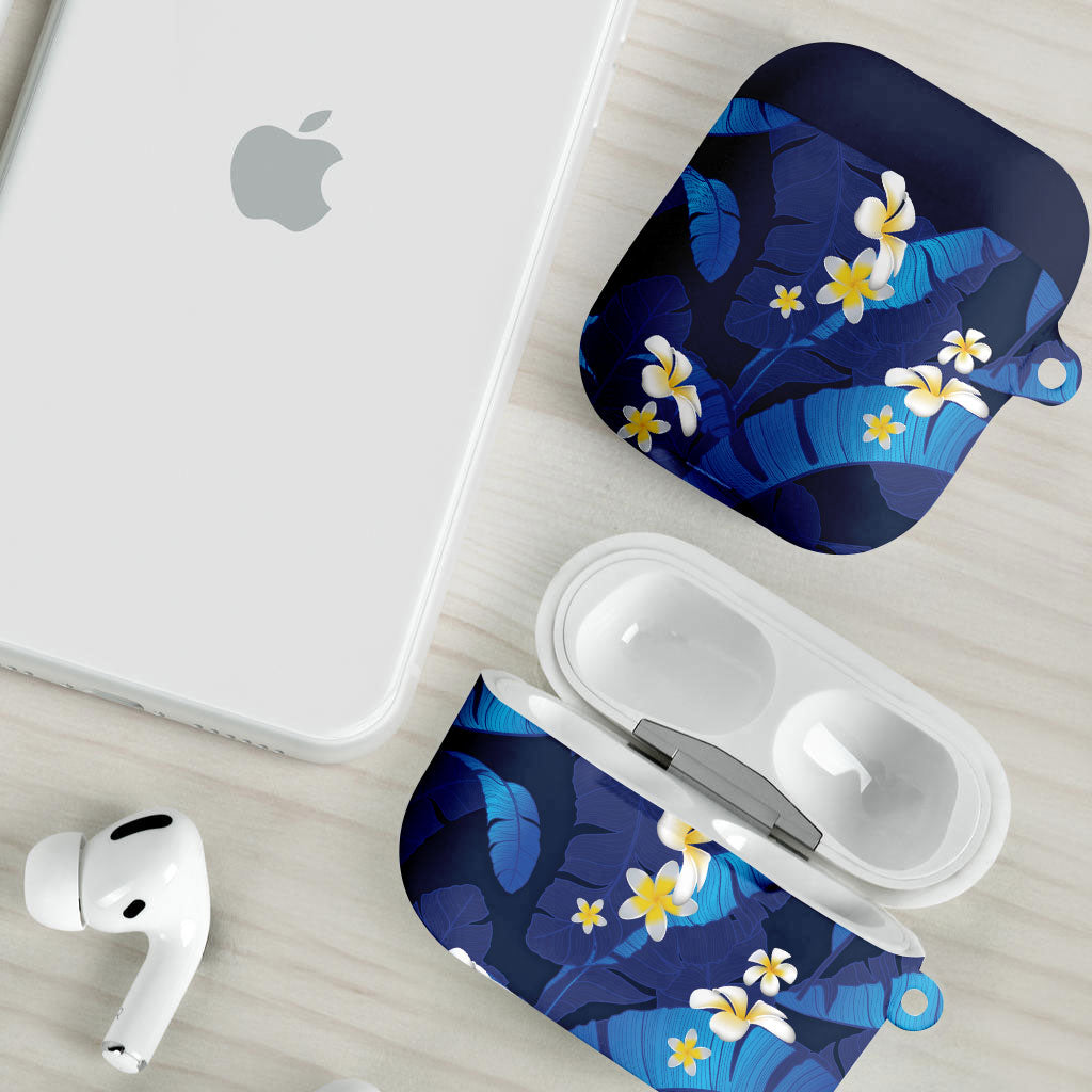 Teal Purple Banana Leaf Hawaii AirPods Case Lau Maia Plumeria Tropical Summer Vibes LT14 - Polynesian Pride