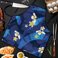 Teal Purple Banana Leaf Hawaii Apron Lau Maia Plumeria Tropical Summer Vibes LT14 Teal Purple - Polynesian Pride