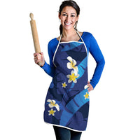 Teal Purple Banana Leaf Hawaii Apron Lau Maia Plumeria Tropical Summer Vibes LT14 - Polynesian Pride