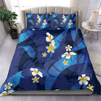 Teal Purple Banana Leaf Hawaii Bedding Set Lau Maia Plumeria Tropical Summer Vibes LT14 - Polynesian Pride