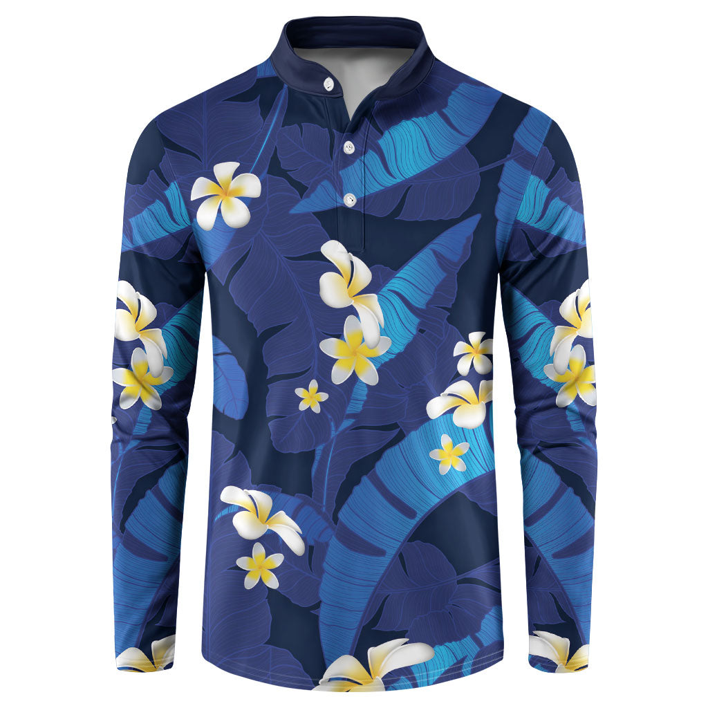 Teal Purple Banana Leaf Hawaii Button Sweatshirt Lau Maia Plumeria Tropical Summer Vibes LT14 Teal Purple - Polynesian Pride