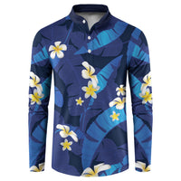 Teal Purple Banana Leaf Hawaii Button Sweatshirt Lau Maia Plumeria Tropical Summer Vibes LT14 Teal Purple - Polynesian Pride