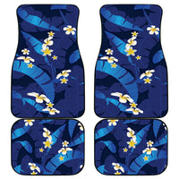 Teal Purple Banana Leaf Hawaii Car Mats Lau Maia Plumeria Tropical Summer Vibes LT14 - Polynesian Pride