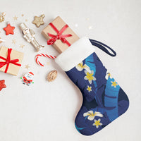 Teal Purple Banana Leaf Hawaii Christmas Stocking Lau Maia Plumeria Tropical Summer Vibes