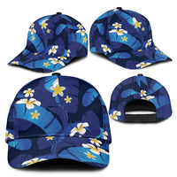 Teal Purple Banana Leaf Hawaii Classic Cap Lau Maia Plumeria Tropical Summer Vibes LT14 - Polynesian Pride