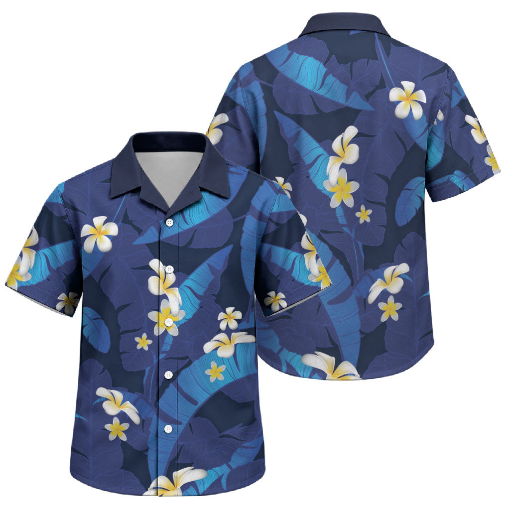 Teal Purple Banana Leaf Hawaii Family Matching Off Shoulder Maxi Dress and Hawaiian Shirt Lau Maia Plumeria Tropical Summer Vibes LT14 Son's Shirt Teal Purple - Polynesian Pride