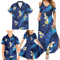 Teal Purple Banana Leaf Hawaii Family Matching Summer Maxi Dress and Hawaiian Shirt Lau Maia Plumeria Tropical Summer Vibes LT14 - Polynesian Pride