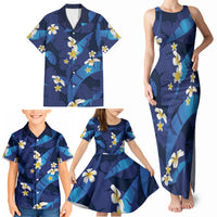 Teal Purple Banana Leaf Hawaii Family Matching Tank Maxi Dress and Hawaiian Shirt Lau Maia Plumeria Tropical Summer Vibes LT14 - Polynesian Pride