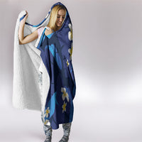 Teal Purple Banana Leaf Hawaii Hooded Blanket Lau Maia Plumeria Tropical Summer Vibes LT14 - Polynesian Pride