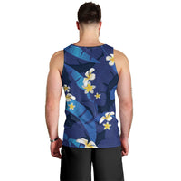 Teal Purple Banana Leaf Hawaii Men Tank Top Lau Maia Plumeria Tropical Summer Vibes LT14 - Polynesian Pride