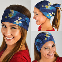 Teal Purple Banana Leaf Hawaii Neck Gaiter Lau Maia Plumeria Tropical Summer Vibes LT14 - Polynesian Pride