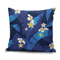 Teal Purple Banana Leaf Hawaii Pillow Cover Lau Maia Plumeria Tropical Summer Vibes LT14 Teal Purple - Polynesian Pride
