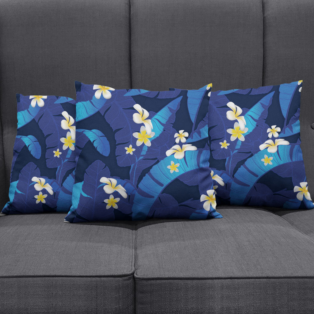Teal Purple Banana Leaf Hawaii Pillow Cover Lau Maia Plumeria Tropical Summer Vibes LT14 - Polynesian Pride
