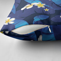 Teal Purple Banana Leaf Hawaii Pillow Cover Lau Maia Plumeria Tropical Summer Vibes LT14 - Polynesian Pride