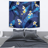 Teal Purple Banana Leaf Hawaii Tapestry Lau Maia Plumeria Tropical Summer Vibes LT14 - Polynesian Pride