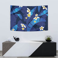 Teal Purple Banana Leaf Hawaii Tapestry Lau Maia Plumeria Tropical Summer Vibes LT14 - Polynesian Pride