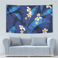 Teal Purple Banana Leaf Hawaii Tapestry Lau Maia Plumeria Tropical Summer Vibes LT14 - Polynesian Pride