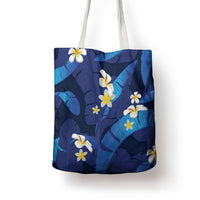 Teal Purple Banana Leaf Hawaii Tote Bag Lau Maia Plumeria Tropical Summer Vibes LT14 - Polynesian Pride