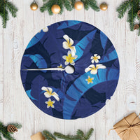 Teal Purple Banana Leaf Hawaii Tree Skirt Lau Maia Plumeria Tropical Summer Vibes