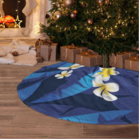 Teal Purple Banana Leaf Hawaii Tree Skirt Lau Maia Plumeria Tropical Summer Vibes