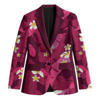 Pink Banana Leaf Hawaii Blazer Lau Maia Plumeria Tropical Summer Vibes LT14 Unisex Pink - Polynesian Pride