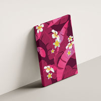 Pink Banana Leaf Hawaii Canvas Wall Art Lau Maia Plumeria Tropical Summer Vibes LT14 - Polynesian Pride