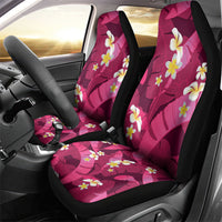 Pink Banana Leaf Hawaii Car Seat Cover Lau Maia Plumeria Tropical Summer Vibes LT14 - Polynesian Pride