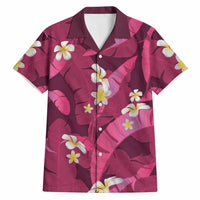 Pink Banana Leaf Hawaii Hawaiian Shirt Lau Maia Plumeria Tropical Summer Vibes LT14 Pink - Polynesian Pride