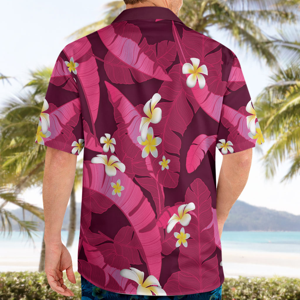 Pink Banana Leaf Hawaii Hawaiian Shirt Lau Maia Plumeria Tropical Summer Vibes LT14 - Polynesian Pride