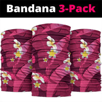 Pink Banana Leaf Hawaii Neck Gaiter Lau Maia Plumeria Tropical Summer Vibes LT14 package One Size: 25*50cm Pink - Polynesian Pride