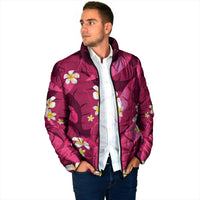 Pink Banana Leaf Hawaii Padded Jacket Lau Maia Plumeria Tropical Summer Vibes LT14 - Polynesian Pride