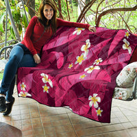 Pink Banana Leaf Hawaii Quilt Lau Maia Plumeria Tropical Summer Vibes LT14 - Polynesian Pride