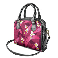 Pink Banana Leaf Hawaii Shoulder Handbag Lau Maia Plumeria Tropical Summer Vibes LT14 - Polynesian Pride