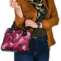 Pink Banana Leaf Hawaii Shoulder Handbag Lau Maia Plumeria Tropical Summer Vibes LT14 - Polynesian Pride