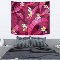 Pink Banana Leaf Hawaii Tapestry Lau Maia Plumeria Tropical Summer Vibes LT14 - Polynesian Pride