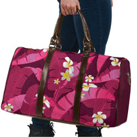 Pink Banana Leaf Hawaii Travel Bag Lau Maia Plumeria Tropical Summer Vibes LT14 - Polynesian Pride
