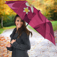 Pink Banana Leaf Hawaii Umbrella Lau Maia Plumeria Tropical Summer Vibes LT14 - Polynesian Pride