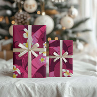 Pink Banana Leaf Hawaii Wrapping Paper Lau Maia Plumeria Tropical Summer Vibes LT14 - Polynesian Pride