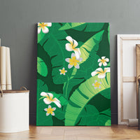 Green Banana Leaf Hawaii Canvas Wall Art Lau Maia Plumeria Tropical Summer Vibes LT14 - Polynesian Pride