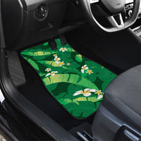 Green Banana Leaf Hawaii Car Mats Lau Maia Plumeria Tropical Summer Vibes LT14 - Polynesian Pride