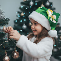 Green Banana Leaf Hawaii Christmas Santa Hat Lau Maia Plumeria Tropical Summer Vibes