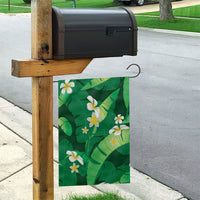 Green Banana Leaf Hawaii Garden Flag Lau Maia Plumeria Tropical Summer Vibes LT14 - Polynesian Pride