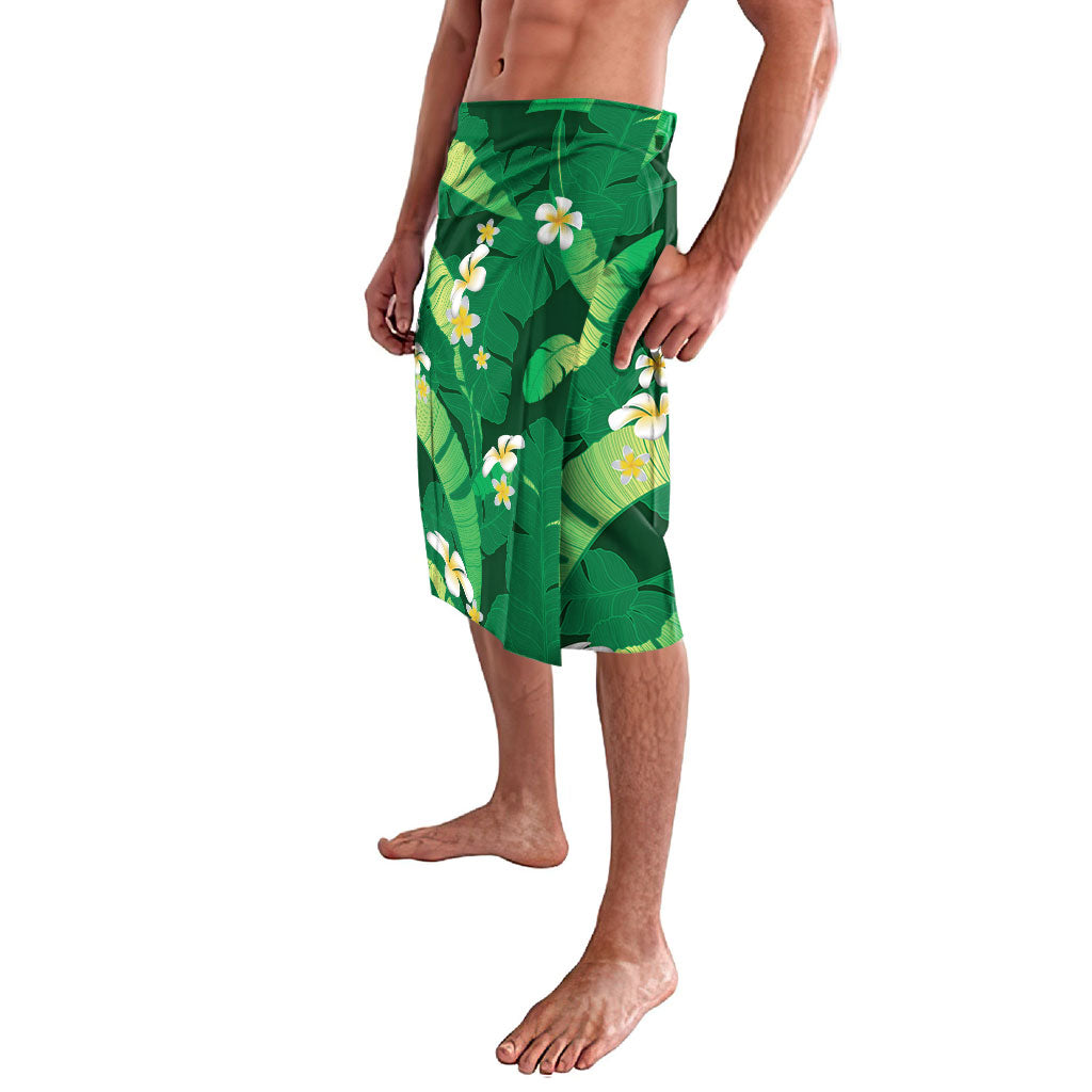 Green Banana Leaf Hawaii Lavalava Lau Maia Plumeria Tropical Summer Vibes LT14 - Polynesian Pride