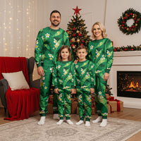 Green Banana Leaf Hawaii Christmas Pajama Set Lau Maia Plumeria Tropical Summer Vibes