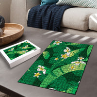 Green Banana Leaf Hawaii Puzzle Lau Maia Plumeria Tropical Summer Vibes LT14 - Polynesian Pride