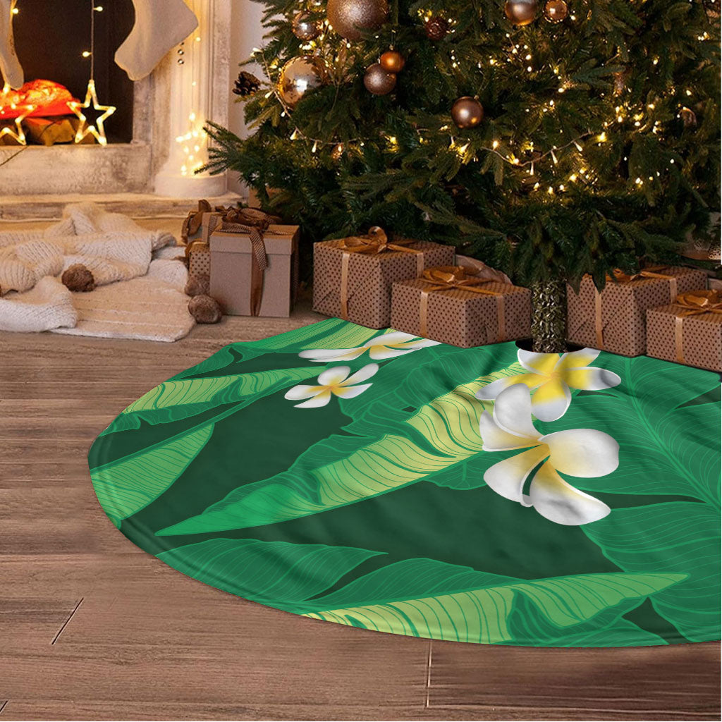 Green Banana Leaf Hawaii Tree Skirt Lau Maia Plumeria Tropical Summer Vibes